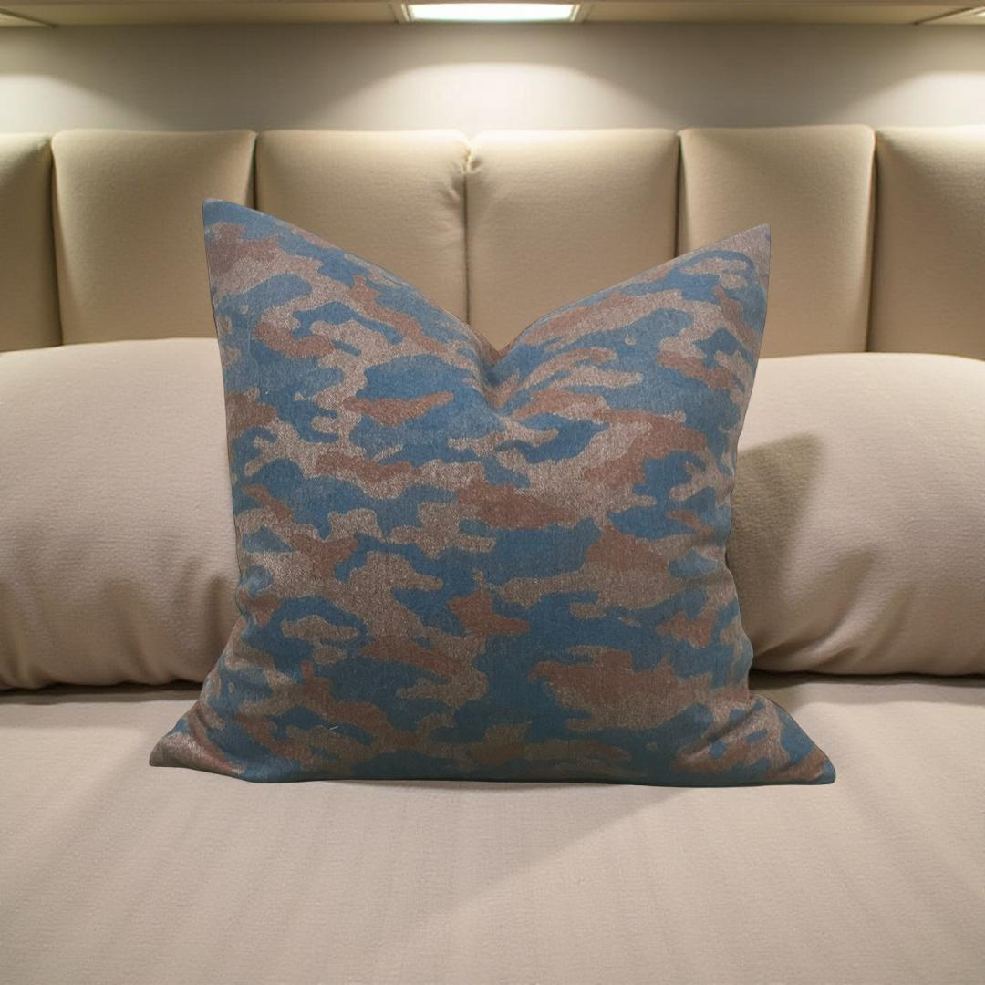 Cavendish Rust Teal 20x20" Knife Edge Decorative Throw Pillow
