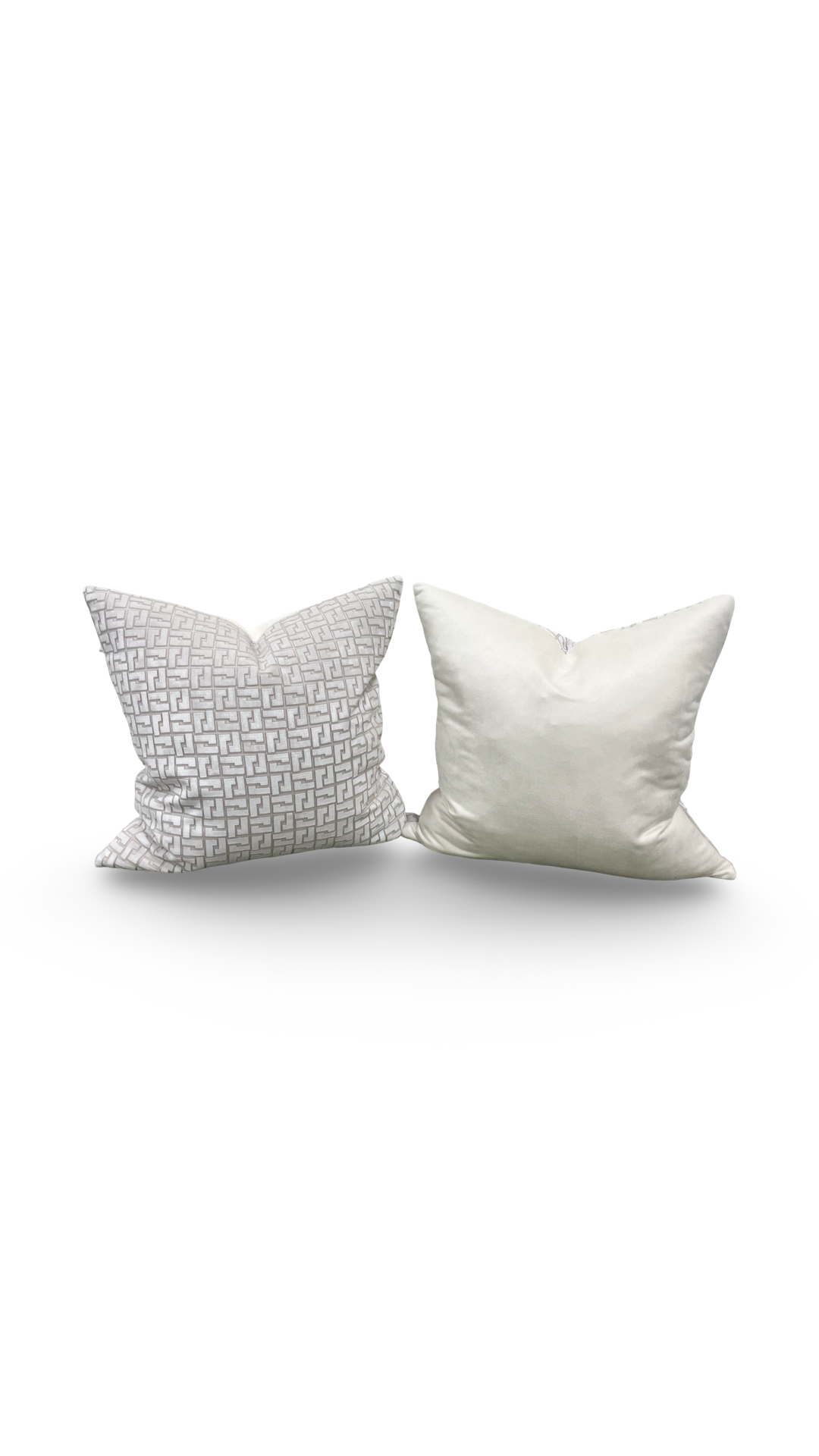 Interlock Whitewash 22x22" Knife Edge Decorative Throw Pillow