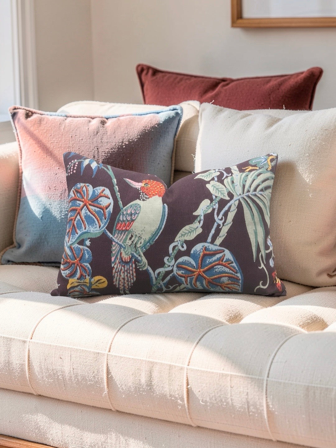 Utopia Goods Lumbar Pillow Paradise Cocoa 12x18" Knife Edge Cover