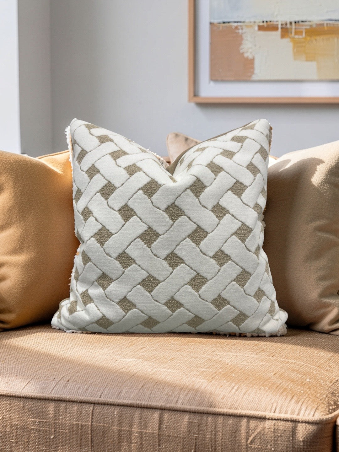 Romo Fabric Decorative Pillow Vacation Outdoor Coir 22x22" Knife Edge Cover