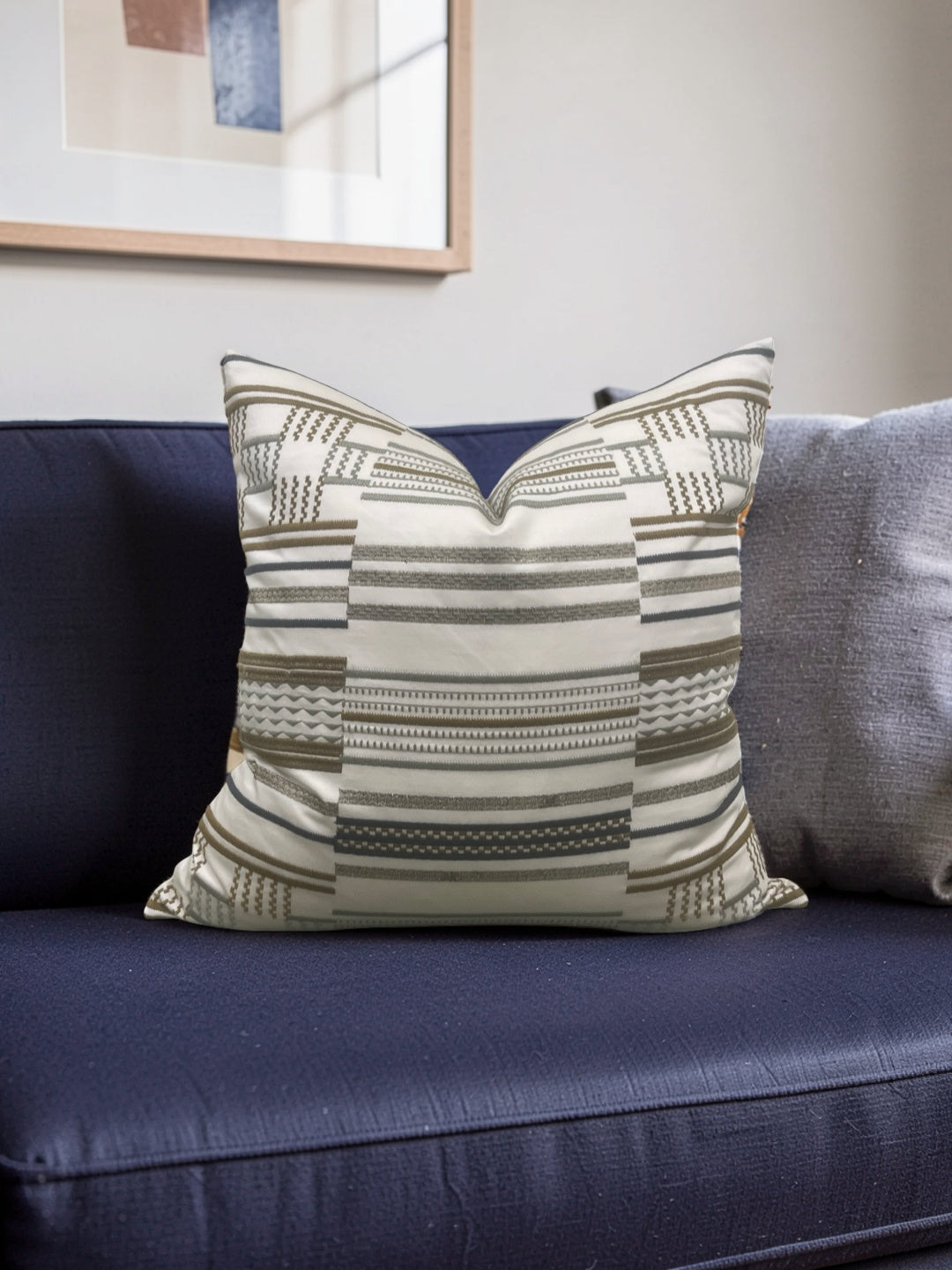 Larsen Fabric Decorative Pillow Hillside Gold 20x20" Knife Edge Cover