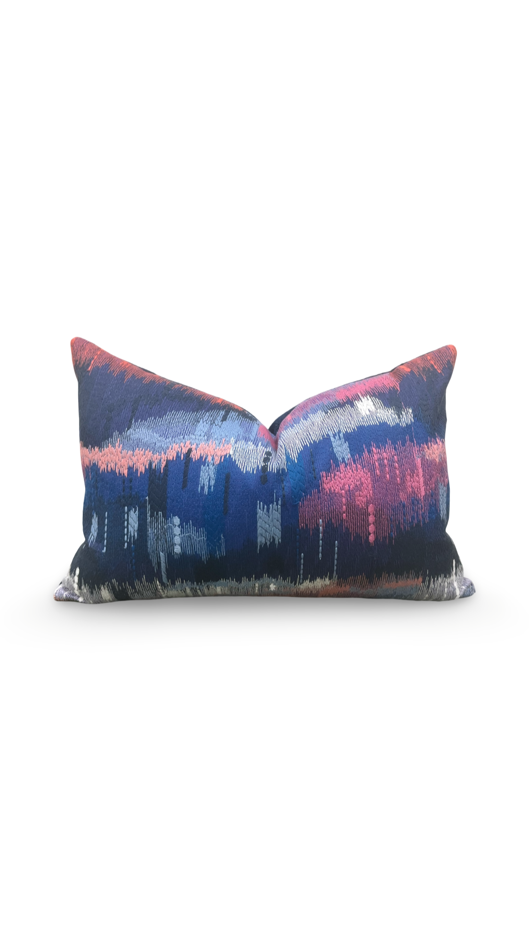 Wilderness Lapis Carnelian Ruby 12X18" Knife Edge Decorative Lumbar Pillow