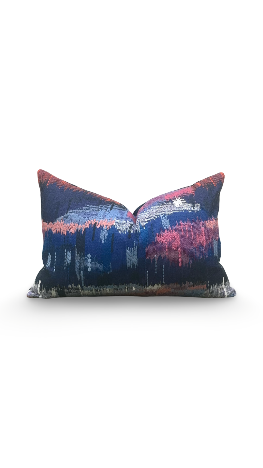 Wilderness Lapis Carnelian Ruby 12X18" Knife Edge Decorative Lumbar Pillow