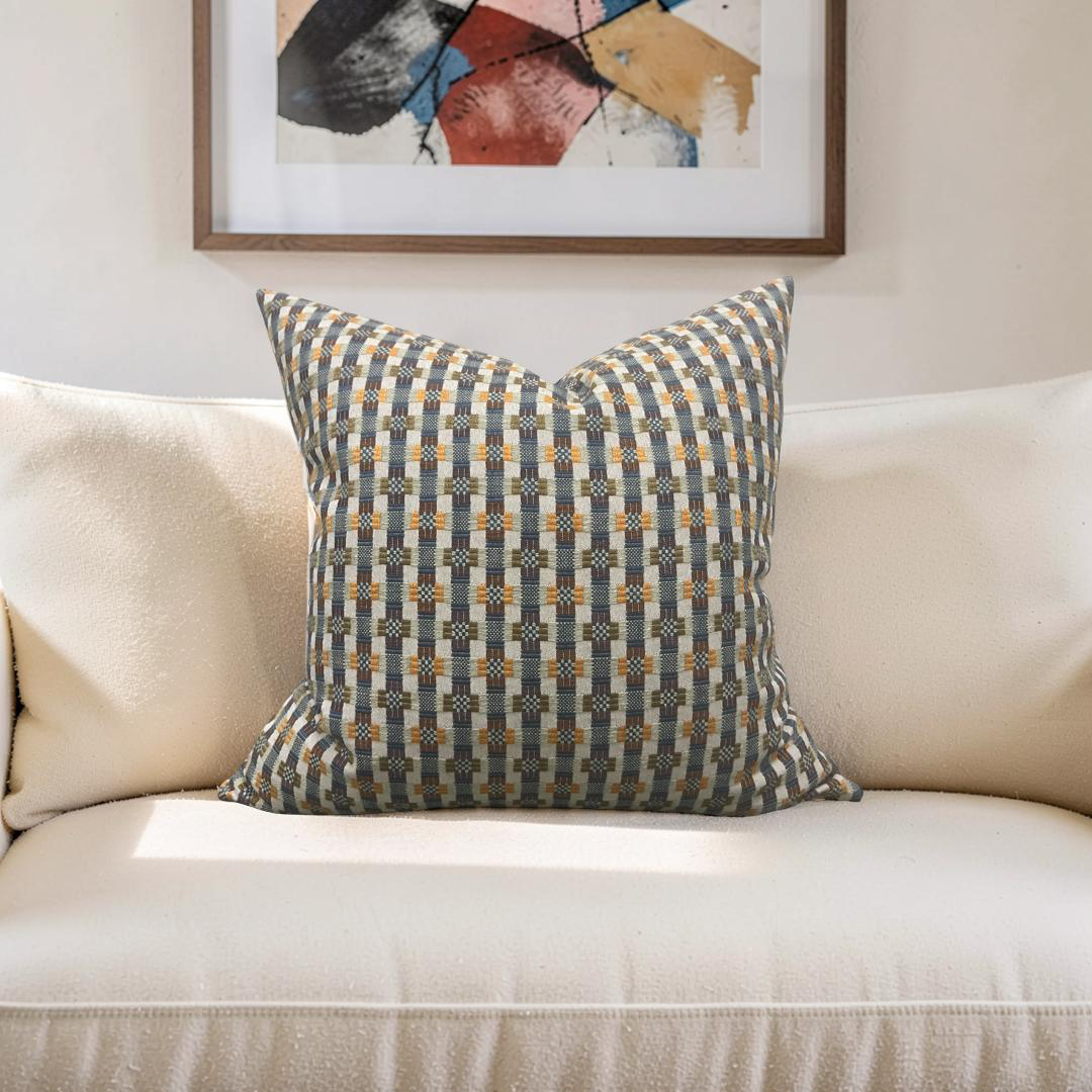 Jim Thompson 22x22" Decorative Pillow Coverlet Copper Knife Edge Cover