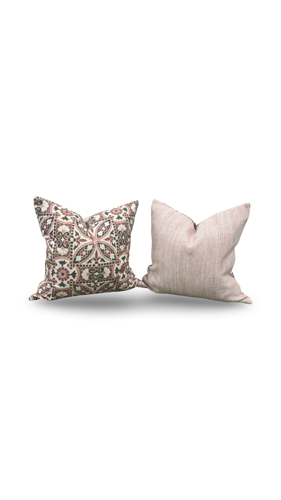 Designer Fabric Oman Berry 20x20" Knife Edge Decorative Throw Pillow
