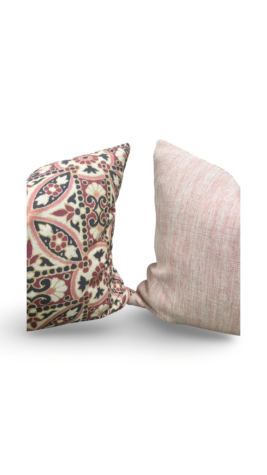 Designer Fabric Oman Berry 20x20" Knife Edge Decorative Throw Pillow