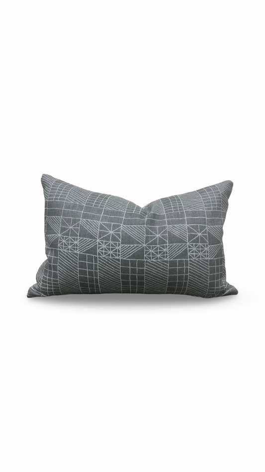 Architects Quilt 12X18" Knife Edge Decorative Lumbar Pillow