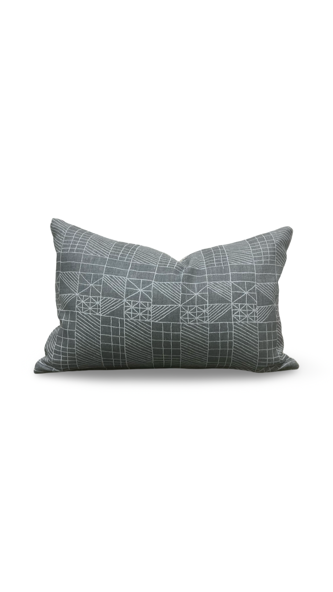 Architects Quilt 12X18" Knife Edge Decorative Lumbar Pillow