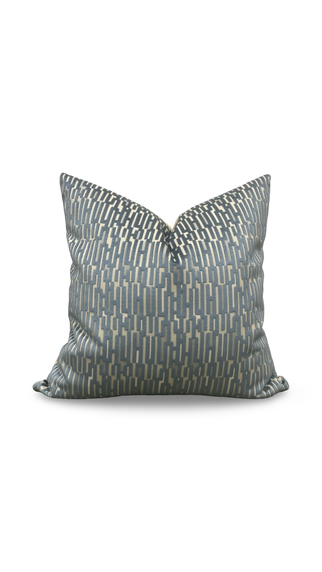 Decorative Pillow Lino Silver Blue 20x20" Knife Edge Cover
