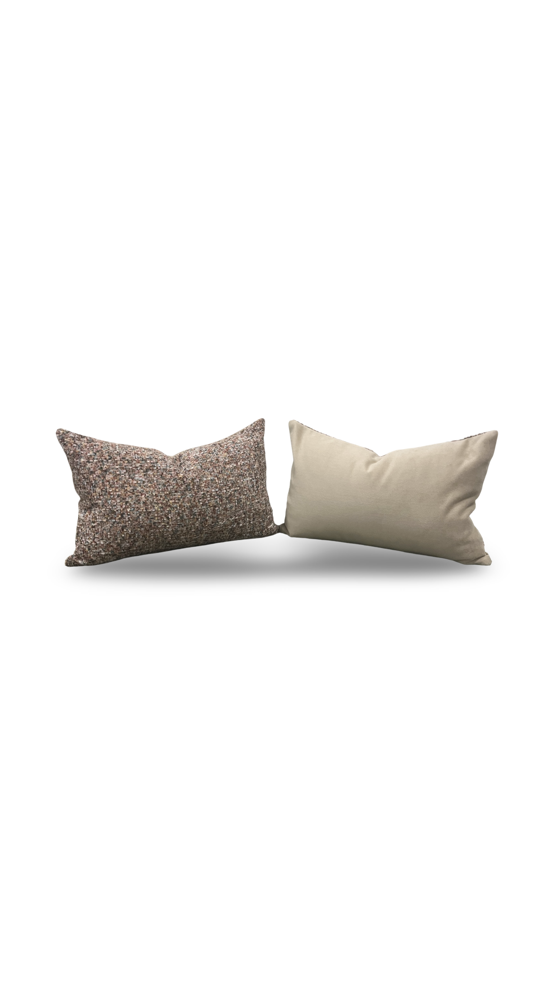 Designer Fabric Chenille Multi Colored 12X18" Knife Edge Decorative Lumbar Pillow