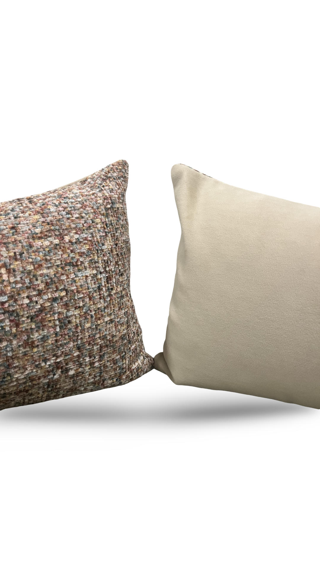 Designer Fabric Chenille Multi Colored 12X18" Knife Edge Decorative Lumbar Pillow