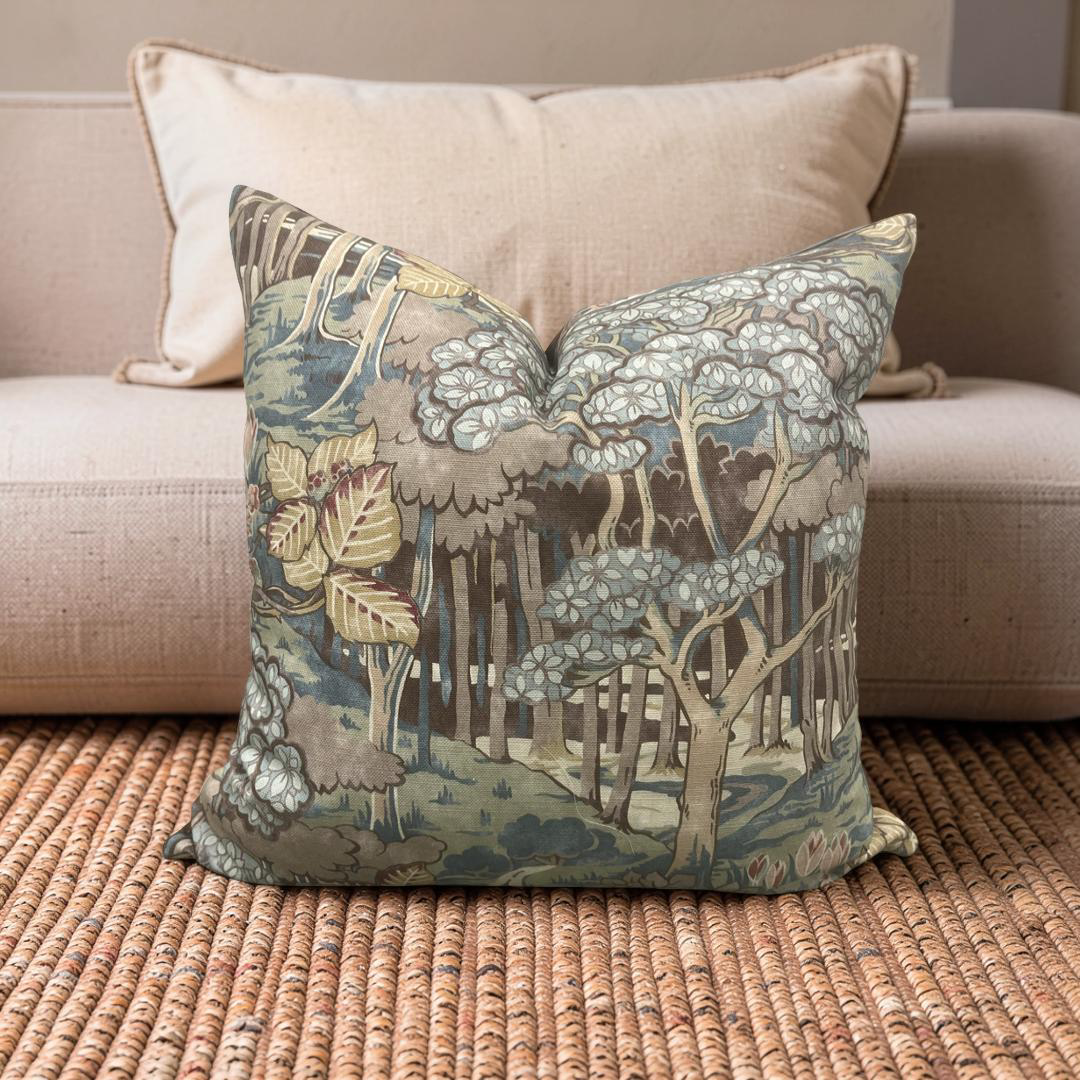 GP & J Baker Decorative Pillow Ruskin Teal 18X18" Knife Edge Cover