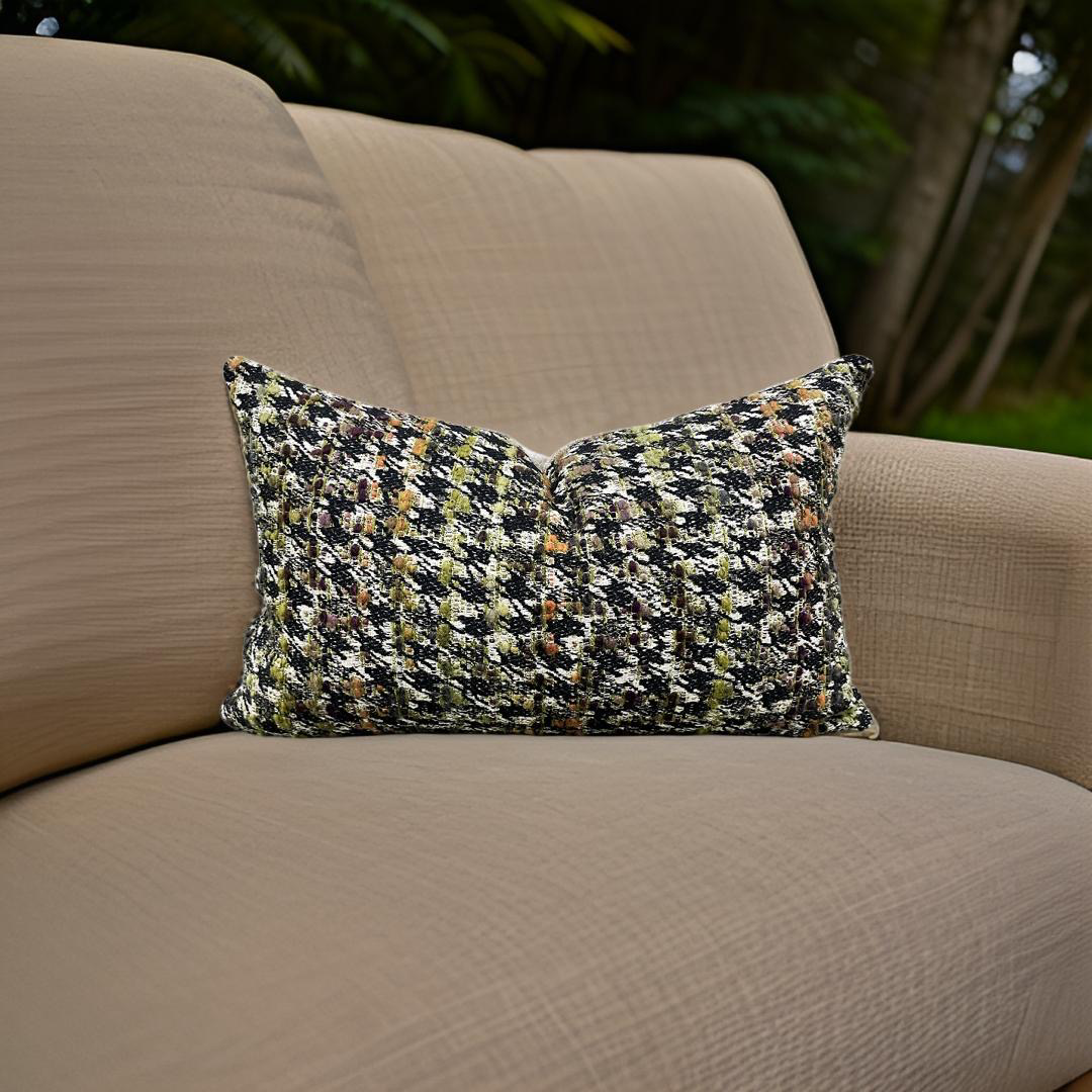Palmer’s Ikat Autumn 12x18" Knife Edge Decorative Lumbar Pillow