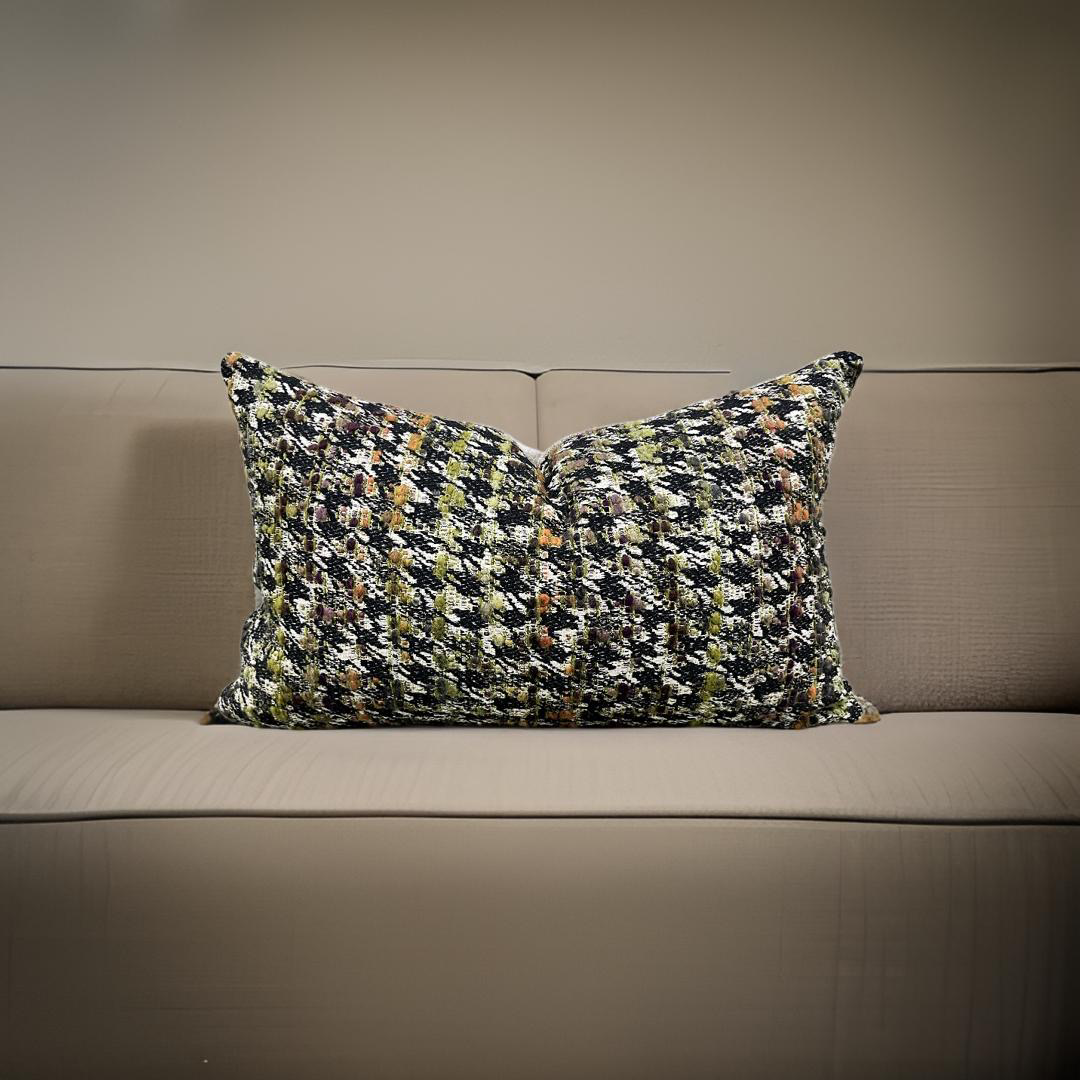 Palmer’s Ikat Autumn 12x18" Knife Edge Decorative Lumbar Pillow