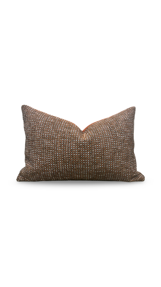 Macrotweed Amber 12X18" Knife Edge Decorative Lumbar Pillow