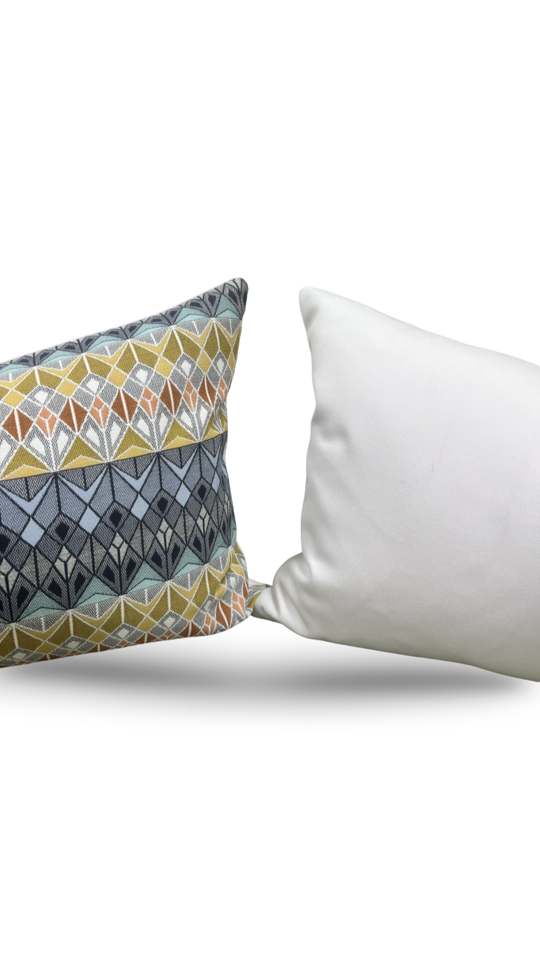 Luxury Fabric Vitreum Toscanini Glass 12x18" Knife Edge Decorative Lumbar Pillow