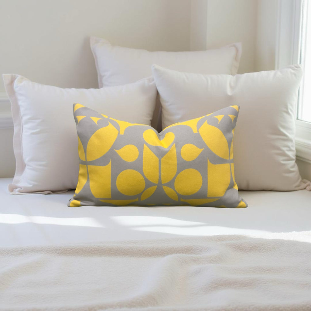 Outdoor Fabric Mister Enliven 12x18" Knife Edge Decorative Lumbar Pillow