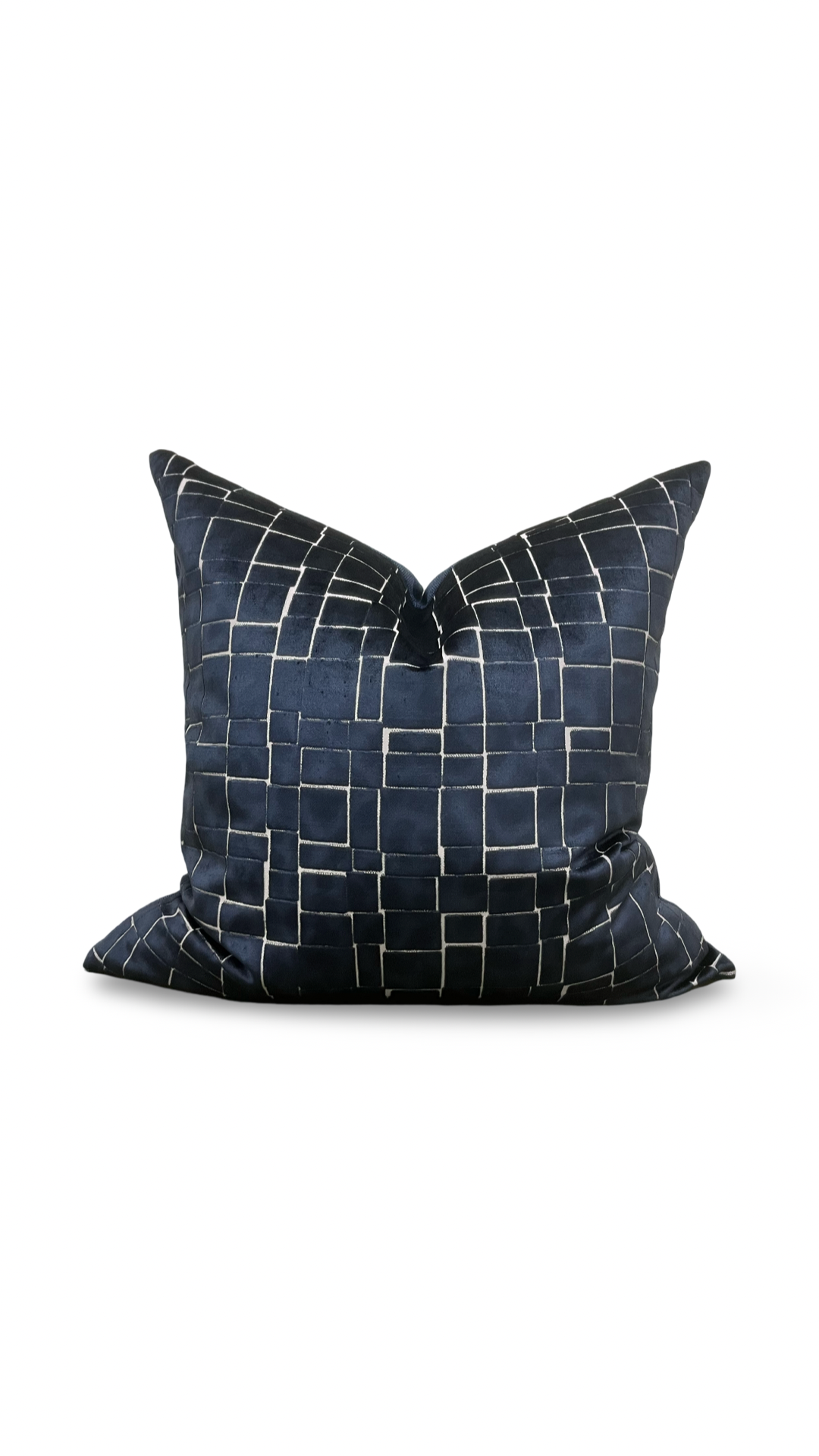 Mayfair Navy 22x22" Knife Edge Decorative Pillow