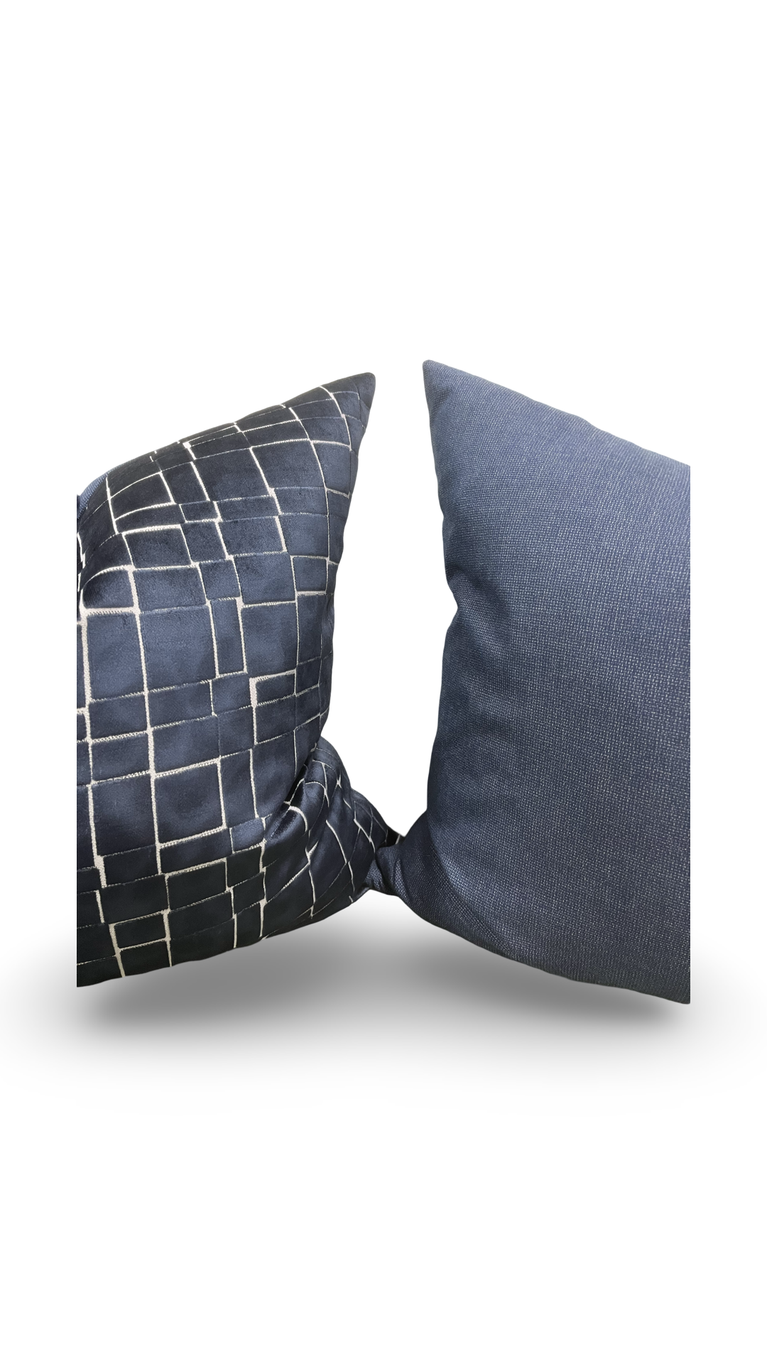 Mayfair Navy 22x22" Knife Edge Decorative Pillow