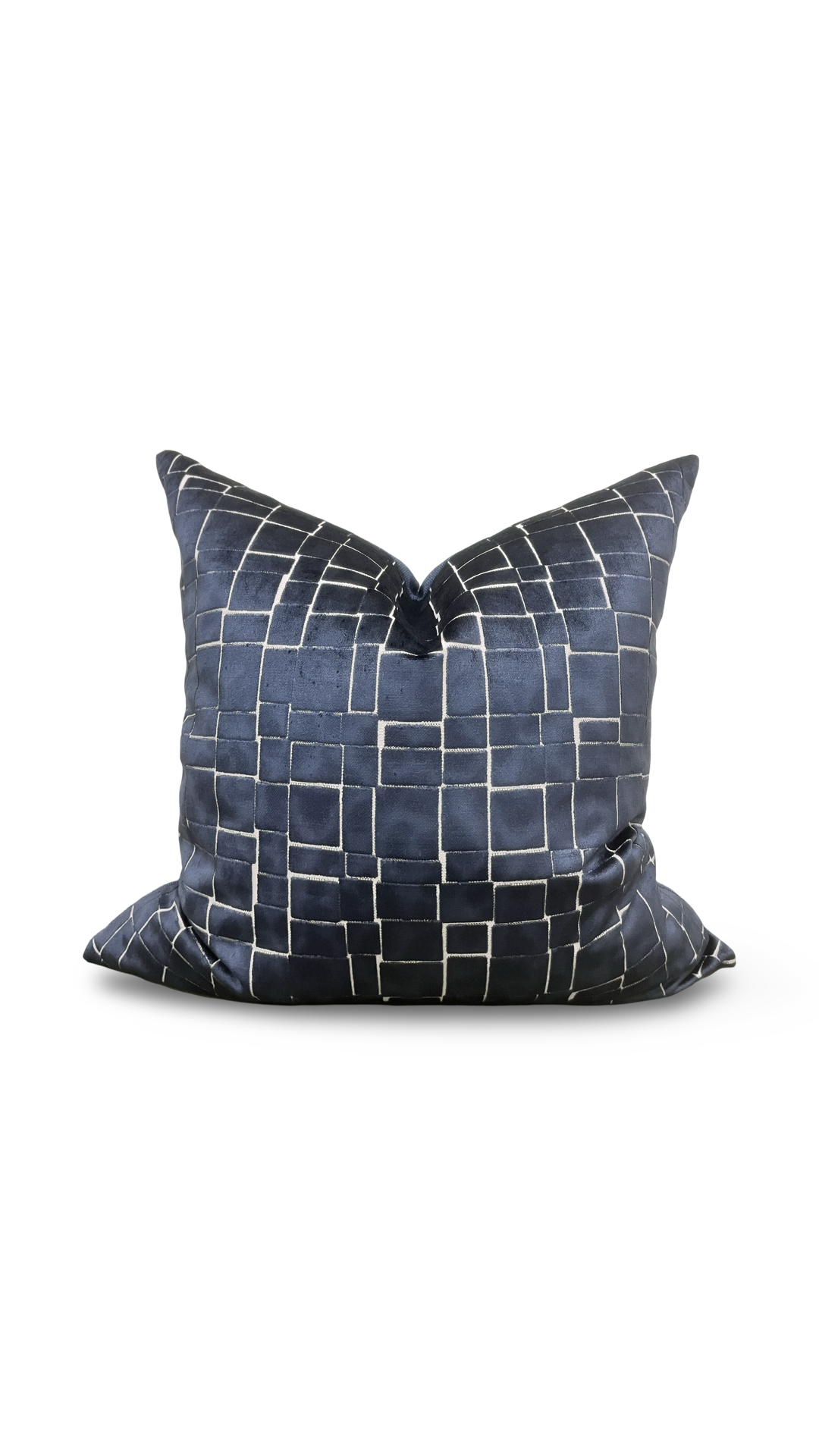 Mayfair Navy 22x22" Knife Edge Decorative Pillow