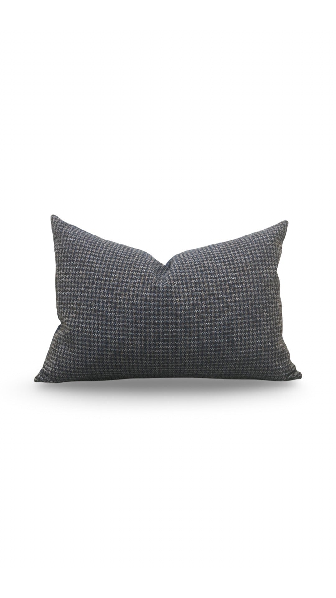 Small Houndstooth Lumbar Pillow Scout Anchor 12x18" Knife Edge Cover