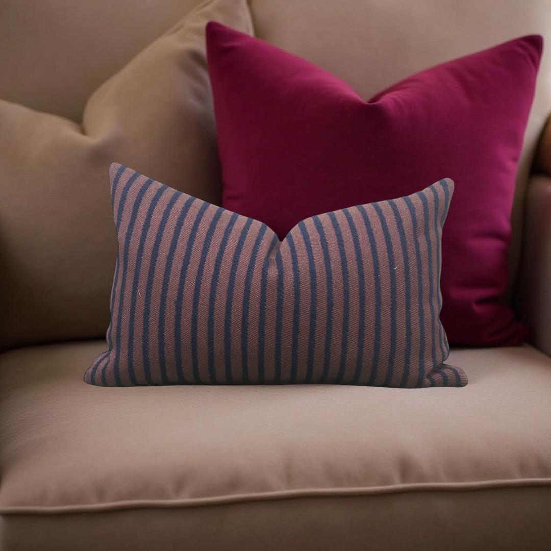 Lumbar Pillow Halyard-Berry 12x18" Knife Edge Cover