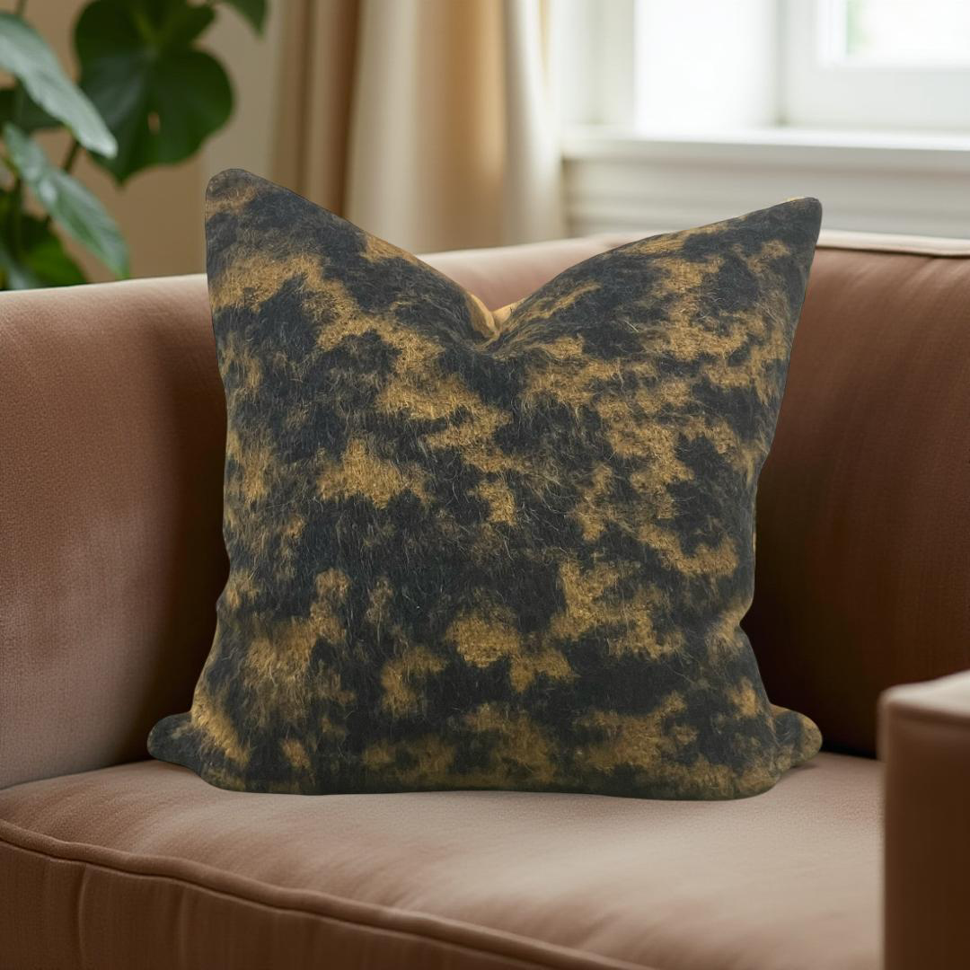 Designer Fabric Pampa Fauve 20X20" Knife Edge Decorative Throw Pillow