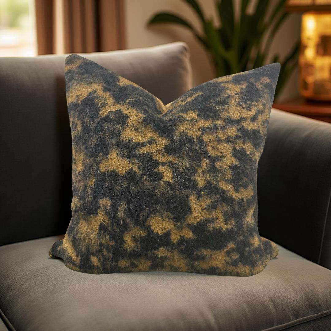 Designer Fabric Pampa Fauve 20X20" Knife Edge Decorative Throw Pillow