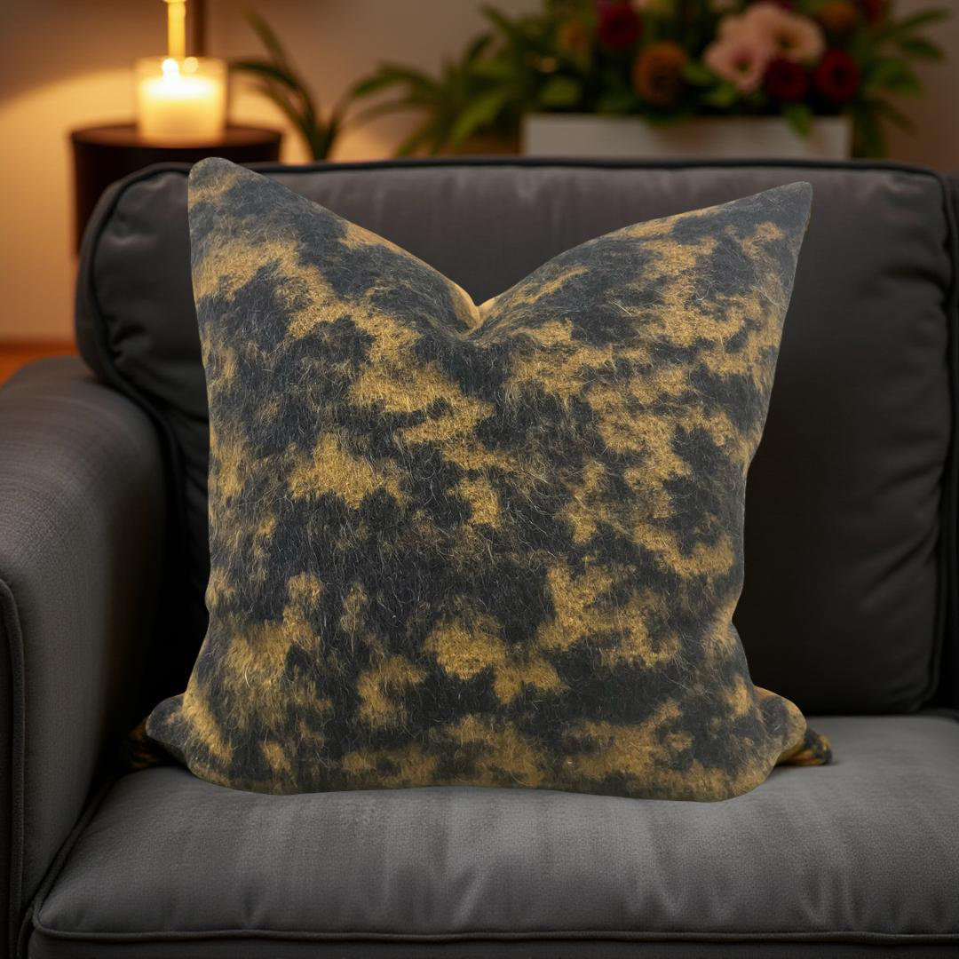 Designer Fabric Pampa Fauve 20X20" Knife Edge Decorative Throw Pillow