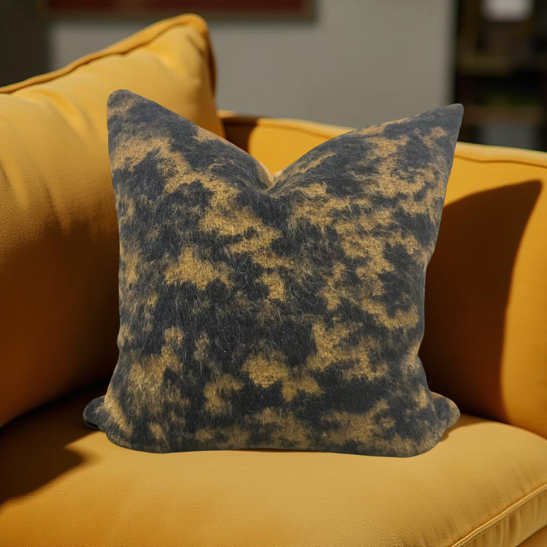 Designer Fabric Pampa Fauve 20X20" Knife Edge Decorative Throw Pillow