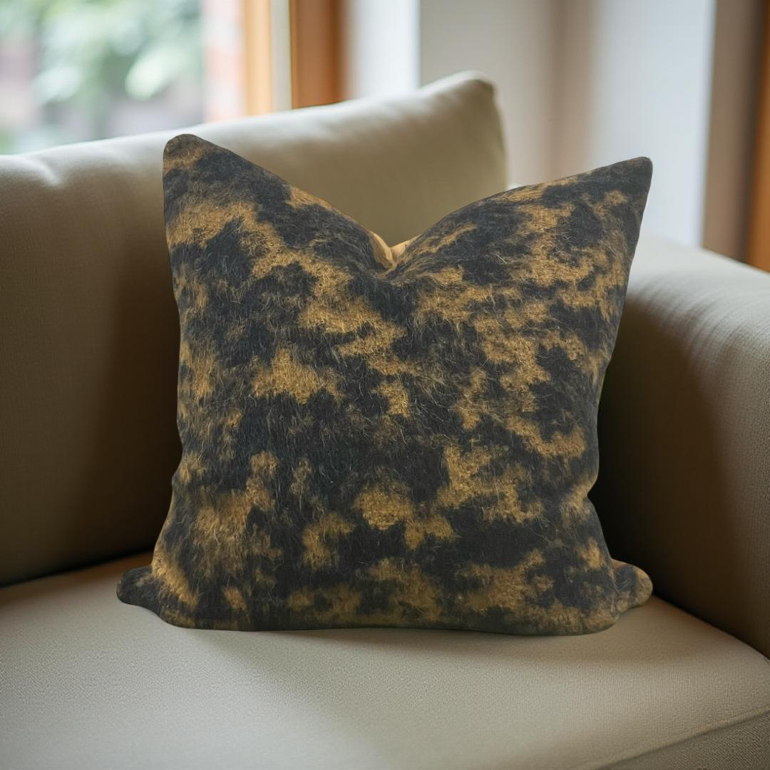 Designer Fabric Pampa Fauve 20X20" Knife Edge Decorative Throw Pillow