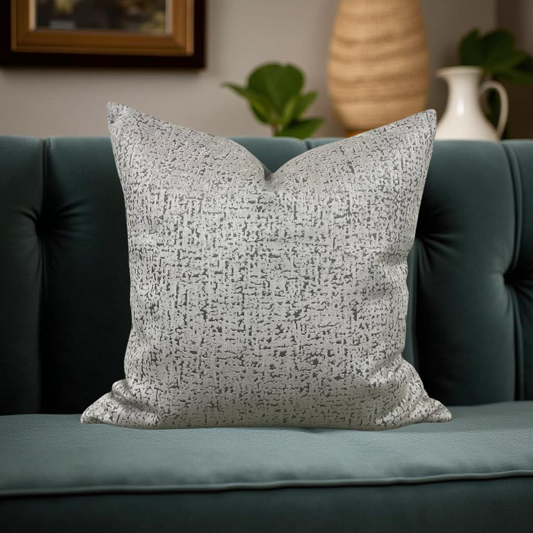 Designer Fabric Rocca Pumice 20x20" Knife Edge Decorative Throw Pillow