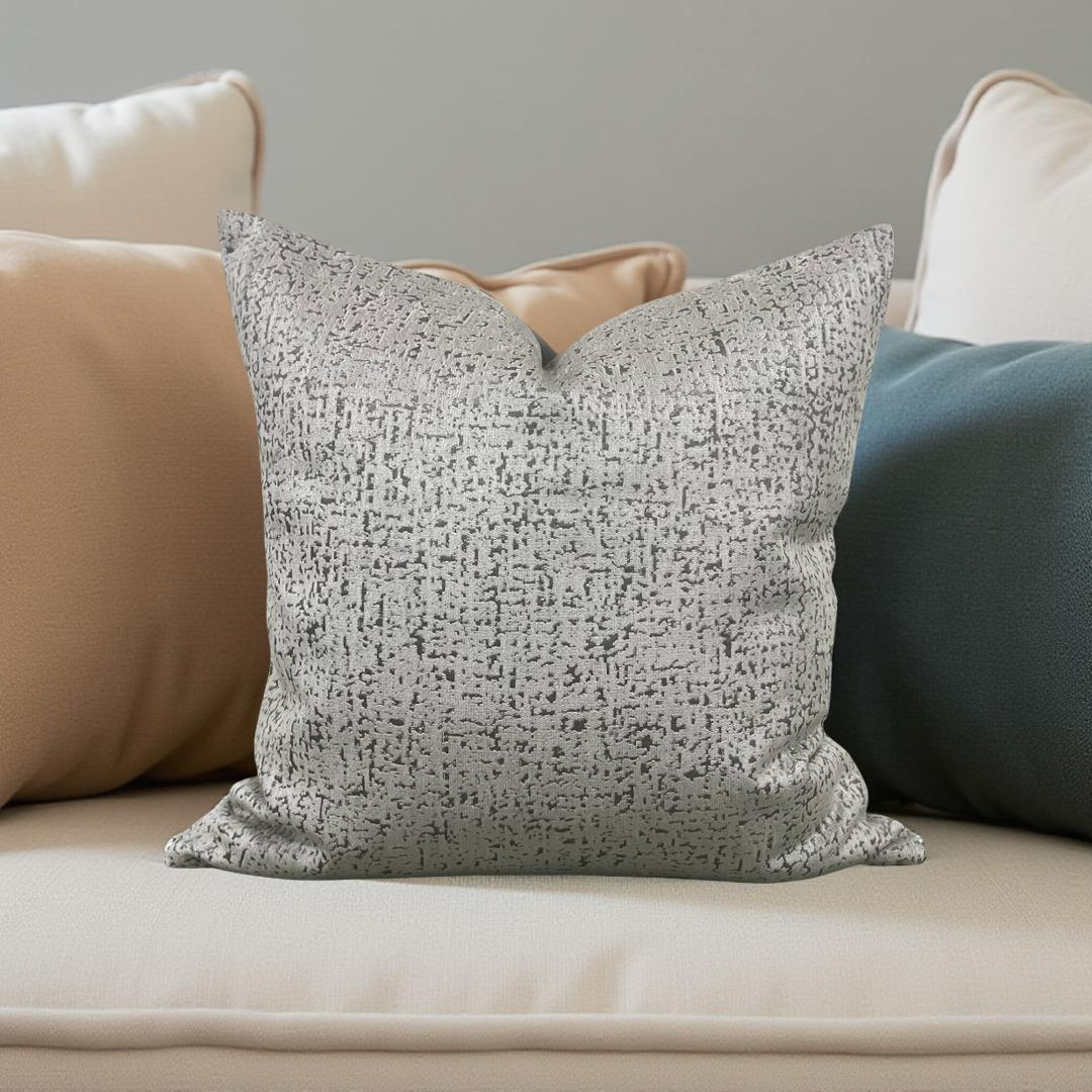 Designer Fabric Rocca Pumice 20x20" Knife Edge Decorative Throw Pillow