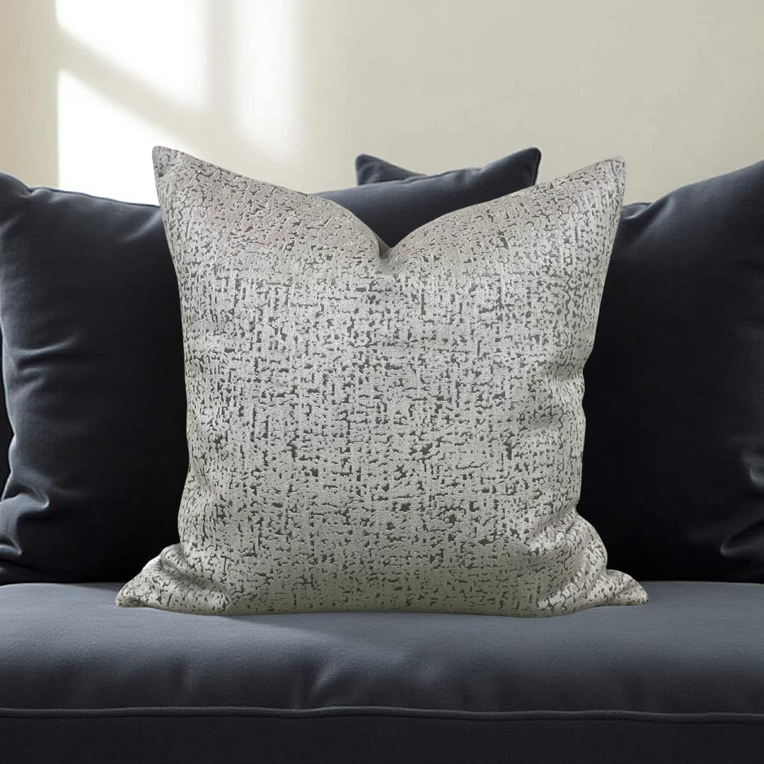 Designer Fabric Rocca Pumice 20x20" Knife Edge Decorative Throw Pillow