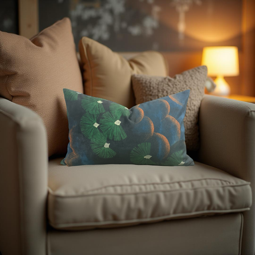 Lily Pond 12x18" Knife Edge Decorative Throw Pillow