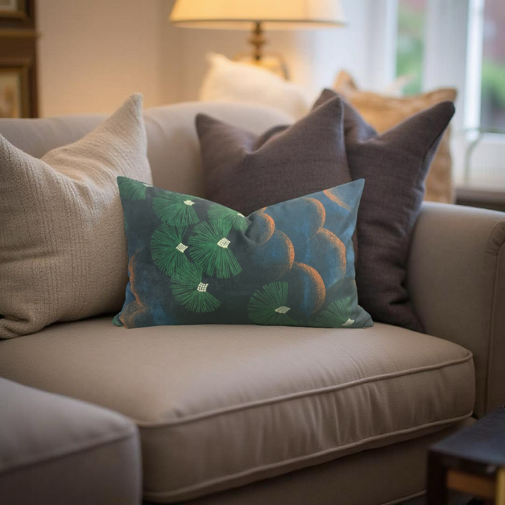 Lily Pond 12x18" Knife Edge Decorative Throw Pillow