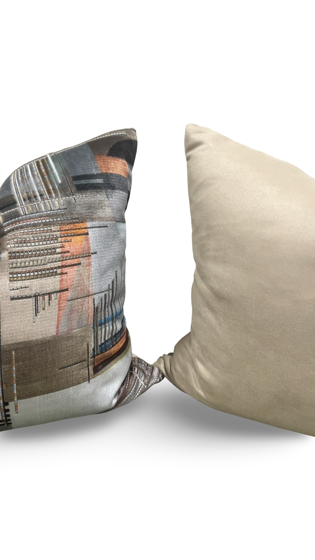 Elegant Pillow Viviana Chromatica Charcoal 18x18" Knife Edge Decorative Throw Pillow