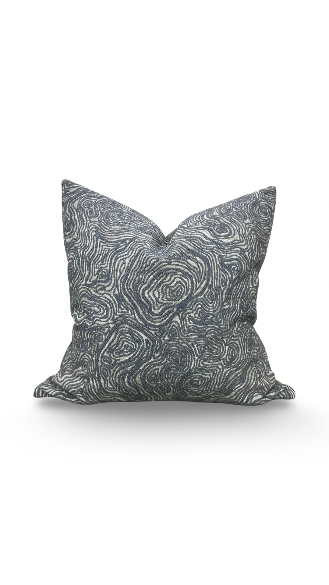 Designer Fabric Inverness Slate 22x22" Knife Edge Decorative Throw Pillow