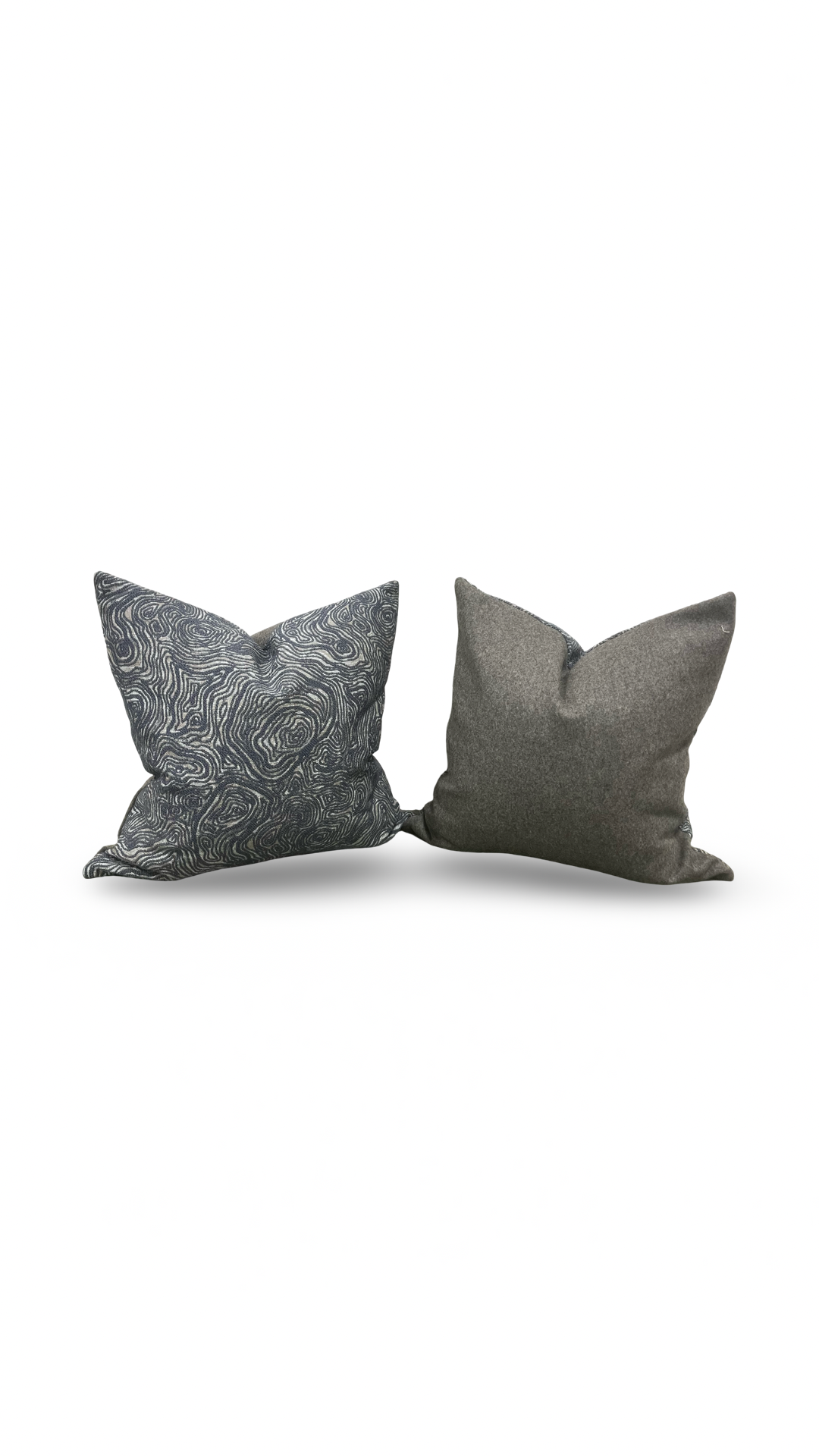 Designer Fabric Inverness Slate 22x22" Knife Edge Decorative Throw Pillow