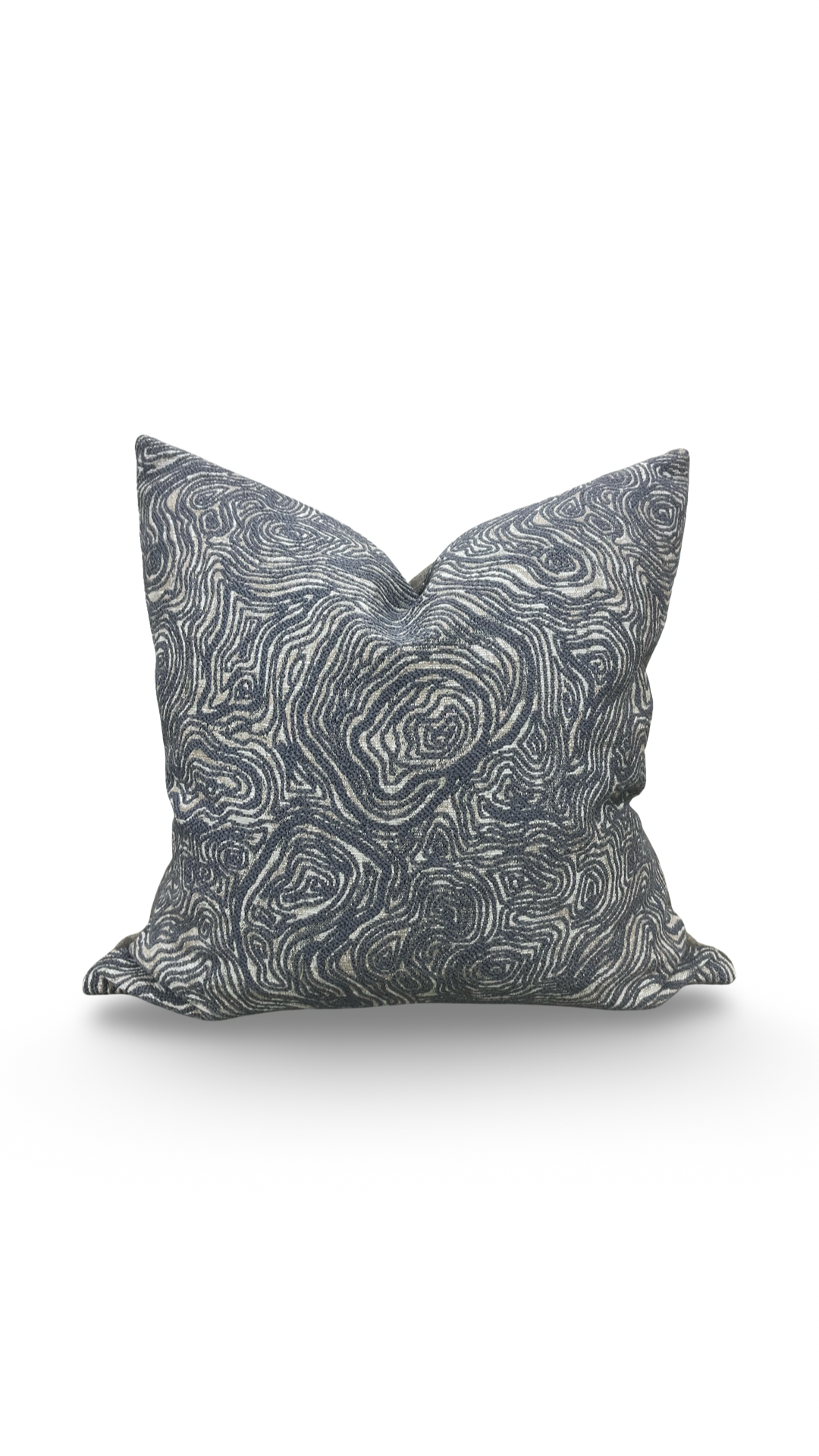 Designer Fabric Inverness Slate 22x22" Knife Edge Decorative Throw Pillow