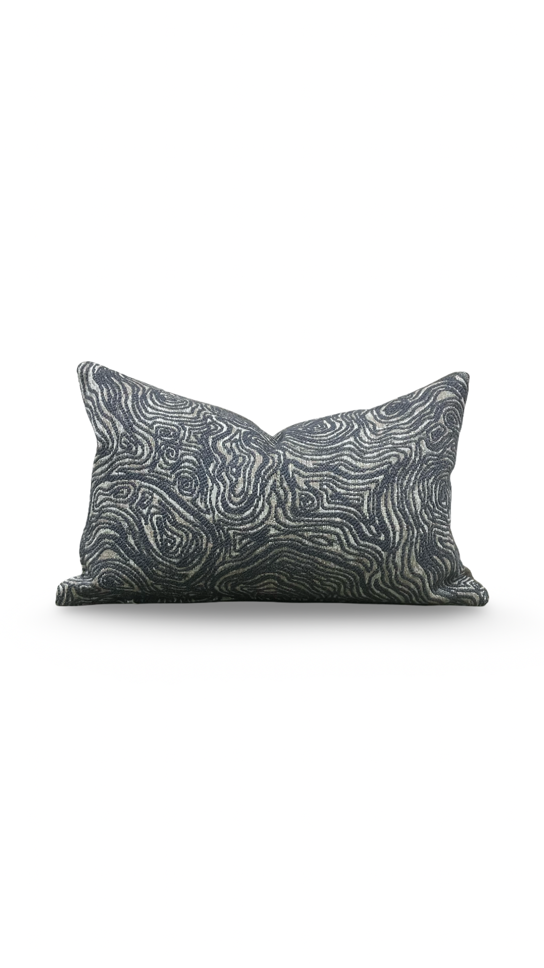 Designer Fabric Inverness Slate 12X18" Knife Edge Decorative Lumbar Pillow