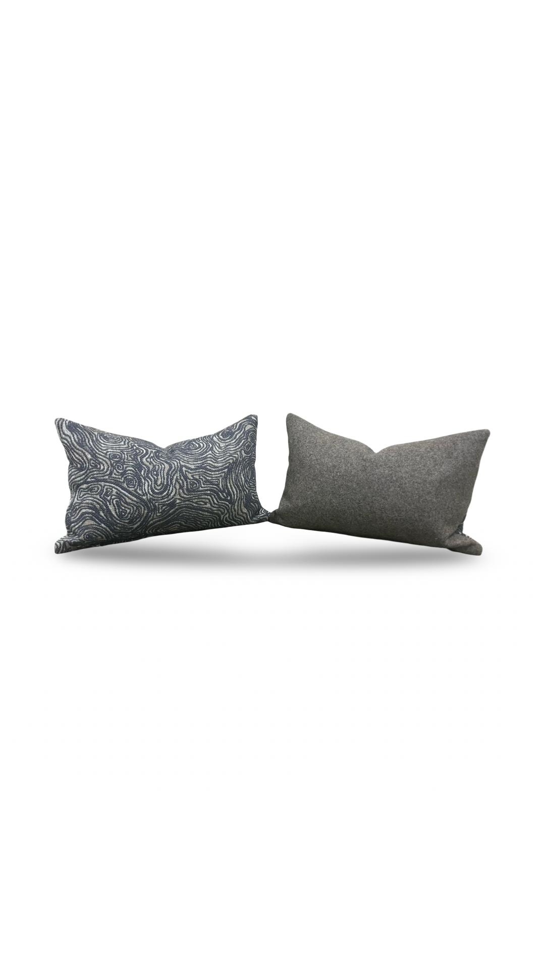Designer Fabric Inverness Slate 12X18" Knife Edge Decorative Lumbar Pillow