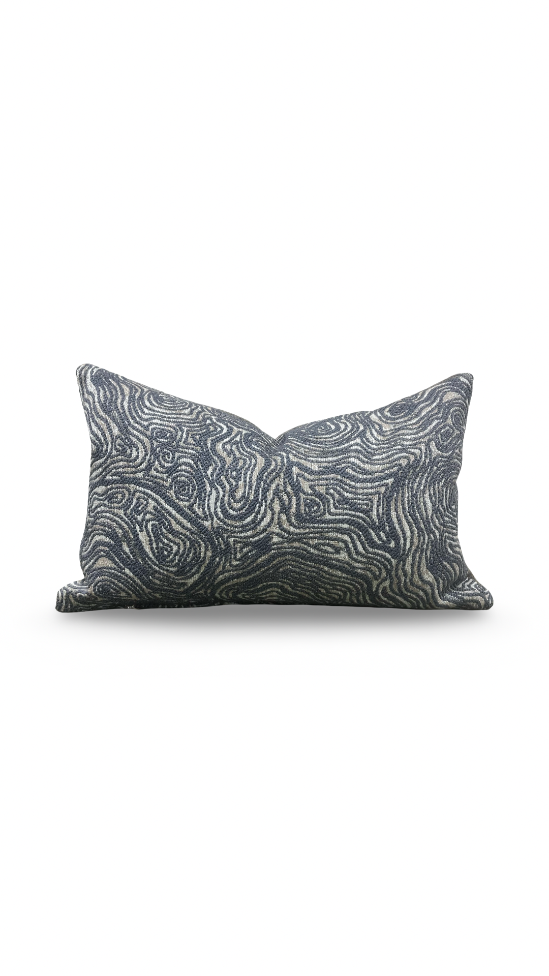 Designer Fabric Inverness Slate 12X18" Knife Edge Decorative Lumbar Pillow