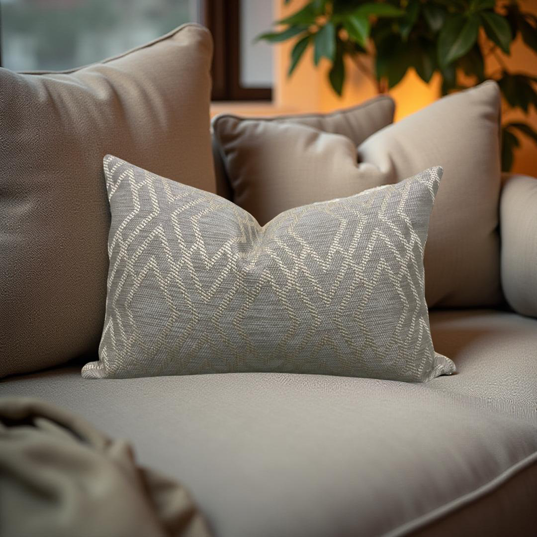 Lumbar Pillow Dana Taupe 12x18" Knife Edge Cover