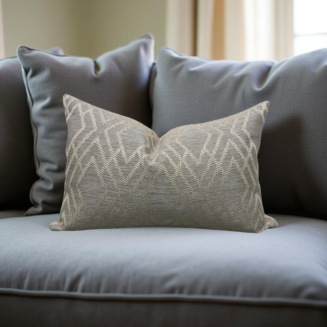 Lumbar Pillow Dana Taupe 12x18" Knife Edge Cover