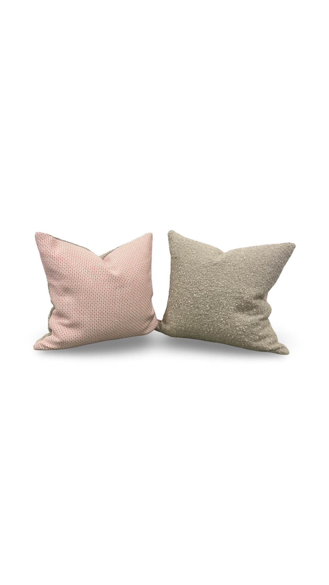 Designer Fabric Kiddo Coral 20x20" Knife Edge Decorative Throw Pillow