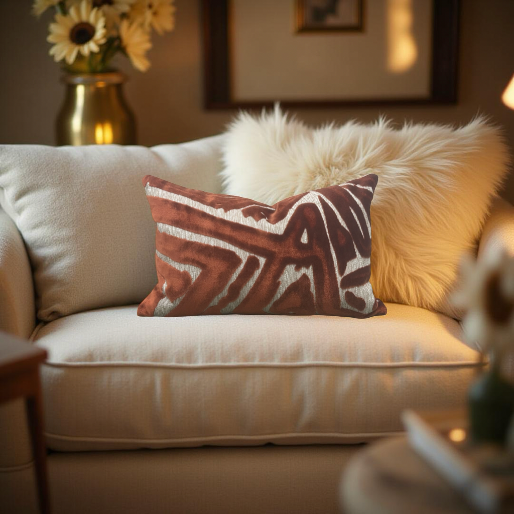 ACDC Spice 12x18" Knife Edge Decorative Lumbar Pillow