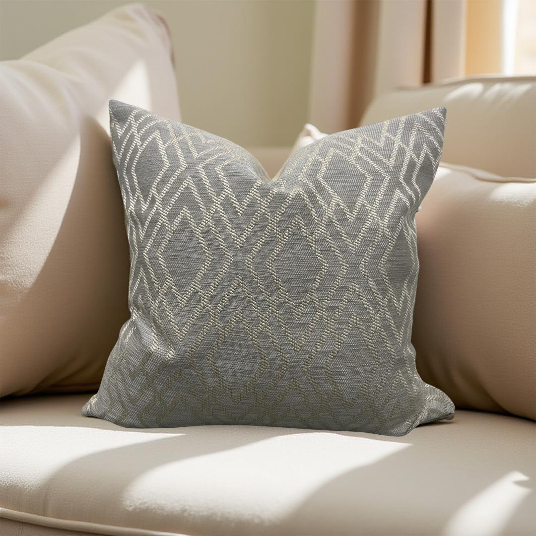 Decorative Pillow Dana Taupe 20x20" Knife Edge Throw Pillow
