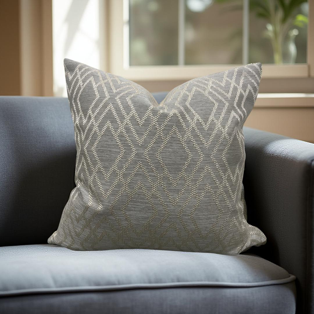 Decorative Pillow Dana Taupe 20x20" Knife Edge Throw Pillow