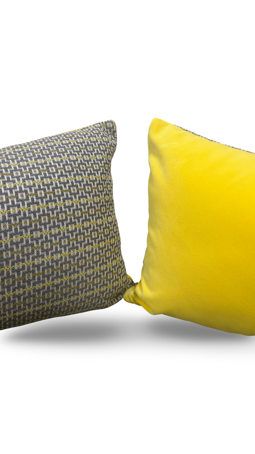Osborne & Little Ragtime Ella Slate Chartreuse 12x18" Knife Edge Decorative Lumbar Pillow